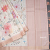 Raw Silk Cream Floral Printed Saree With Zari Border 05