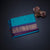 Chettinad Cotton Sky Blue Saree With Small Buttas And Temple Border With Blouse
