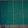 Chettinad Cotton Peacock Green Saree With Small Buttas And Temple Border With Blouse