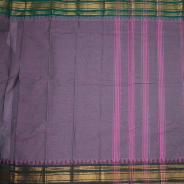 Chettinad Cotton Shot Colour Plain Saree With Zari Border Without Blouse 05