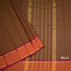 Chettinad Cotton Shot Colour Plain Saree With Rettapet Border Without Blouse