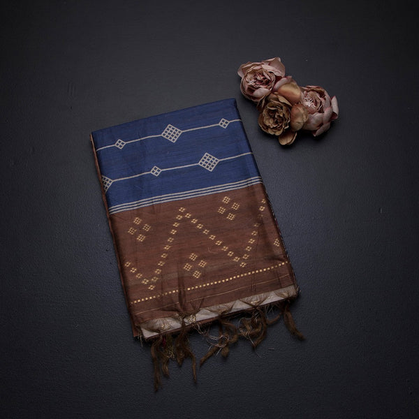 Raw Silk Multi Colour Printed Saree With Zari Border