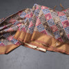 Raw Silk Multi Colour Printed Saree With Zari Border