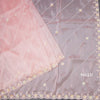 Organza Rose Pink Saree With Embellishment Work