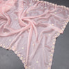 Organza Rose Pink Saree With Embellishment Work