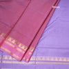 Vaazhai Naar Shot Colour Saree With Thread Buttas And Contrast Pallu