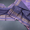 Vaazhai Naar Dark Purple Saree With Thread Buttas And Contrast Pallu 02