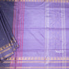 Vaazhai Naar Dark Purple Saree With Thread Buttas And Contrast Pallu 02