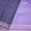 Vaazhai Naar Dark Purple Saree With Thread Buttas And Contrast Pallu 02