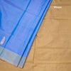 Vaazhai Naar Shot Colour Saree With Thread Buttas And Contrast Pallu 03