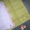 Vaazhai Naar Light Lavender Saree With Thread Buttas And Contrast Pallu