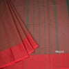 Chettinad Cotton Shot Colour Plain Saree With Thread Border