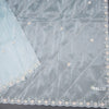 Organza Sky Blue Saree With Embellishment Work