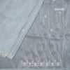 Organza Sky Blue Saree With Embellishment Work
