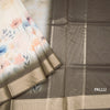 Kota Cream Floral Printed Saree With Zari Border 06