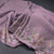 Semi Raw Silk Lavender Zari Checked Saree And Embroidered Border 02