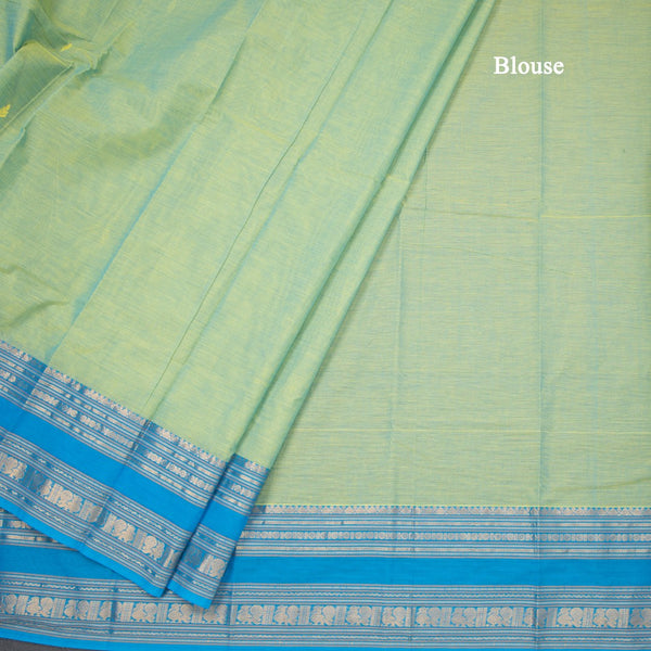 Kanchi Cotton Shot Colour Saree With Thread Buttas And Zari Border 02