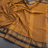 Kanchi Cotton Golden Brown Saree With Zari Buttas And Rettapet Border - Kumaran Silks