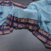 Kanchi Cotton Light Blue Plain Saree And Rettapet Border