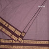 Kanchi Cotton Thulian Pink Plain Saree And Rettapet Border
