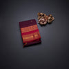 Kanchi Cotton Dark Pink Saree With Zari Buttas And Zari Border 02