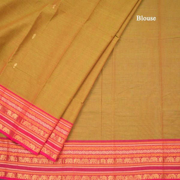 Kanchi Cotton Shot Colour Saree With Zari Buttas And Zari Border 02