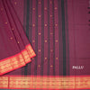 Kanchi Cotton Dark Pink Saree With Zari Buttas And Zari Border 03