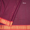 Kanchi Cotton Dark Pink Saree With Zari Buttas And Zari Border 03