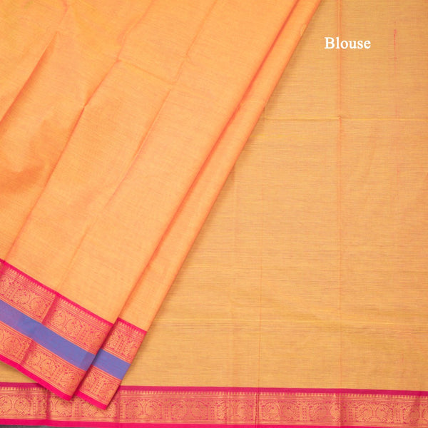 Kanchi Cotton Shot Colour Saree With Zari Buttas And Rettapet Border 02