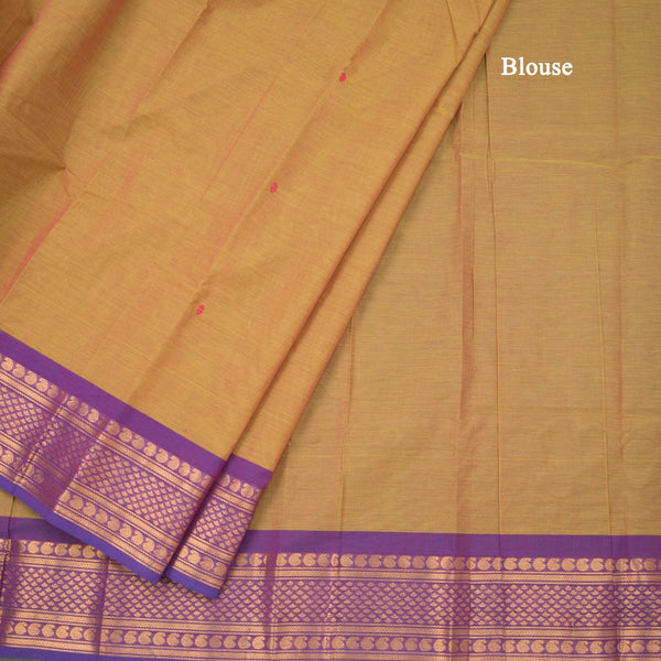 Kanchi Cotton Shot Colour Saree With Thread Buttas And Zari Border 05
