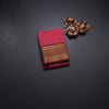 Kanchi Cotton Rose Pink Saree With Thread Buttas And Zari Border