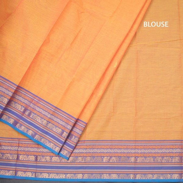Kanchi Cotton Shot Colour Saree With Zari Buttas And Thread With Zari Border