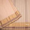 Kanchi Cotton Light Brown Saree With Zari Buttas And Zari Border
