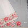 Linen Cream Zari Stripes Saree And Thread Embroidered Border