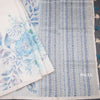 Raw Silk Cream Floral Printed Saree With Ribbon Border 05
