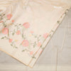 Linen Sandal Floral Embroidered Saree And Zari Border