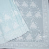 Kota Light Blue Floral Thread Work Saree