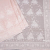 Kota Light Peach Floral Thread Work Saree