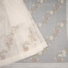 Kota Cream Floral Thread Work Saree