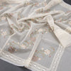 Kota Cream Floral Thread Work Saree - Kumaran Silks