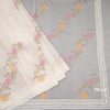 Kota Cream Floral Thread Work Saree 02