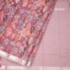 Kota Wine Floral Printed Saree And Zari Border