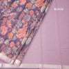 Kota Purple Floral Printed Saree And Zari Border
