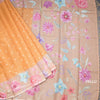 Kota Mustard Saree With Thread Buttas And Printed Border