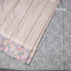 Tussar Light Brown Saree With Thread Buttas And Printed Border