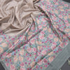 Tussar Light Brown Saree With Thread Buttas And Printed Border - Kumaran Silks