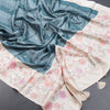 Raw Silk Multi Colour Saree With Zari Buttas And Printed Border 02 - Kumaran Silks
