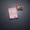 Kota Rose Pink Saree With Thread Buttas And Printed With Zari Border