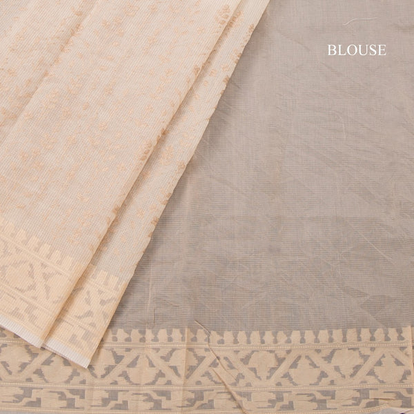 Kota Sandal Floral Thread Work Saree