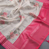 Kota Cream Floral Printed Saree And Zari Border - Kumaran Silks